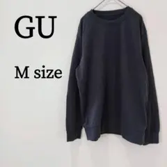 GU ジーユー レディース メンズ スウェット オーバーサイズ ブラック M