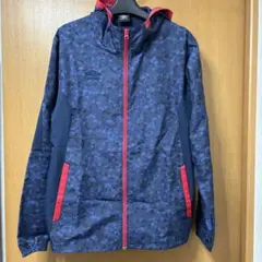 美品⭐︎ UMBROネイビー 幾何学模様 フルジップ マウンテンパーカーのサムネイル