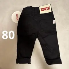 EDWIN キッズ パンツ ブラック
