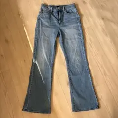 UNIQLO フレアデニムパンツ ライトブルー レディース