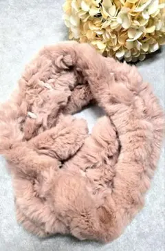 ピンクエコファースヌード♥️ボリューム感新品♥️マフラー