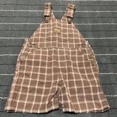 Oshkosh チェック柄　オーバーオール　80