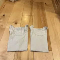 エアリズム　ライトグレー タンクトップ 150cm 2枚セット