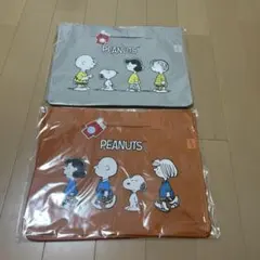 SNOOPY PEANUTS スヌーピー　レジャーバッグ　2枚セット