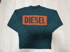 DIESEL ダークグリーン ロゴセーター
