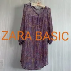【ZARA BASIC】レディーストップス、チュニック、ブラウス、ペイズリー柄のサムネイル