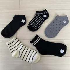 【未使用】くるぶし丈&ショート丈レディースソックス 23-25cm 5足セット