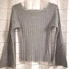 スナイデル グレー リブ編み ニット