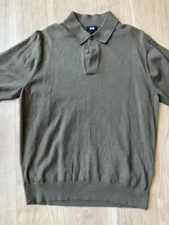 ユニクロ　エアリズムコットンカノコポロシャツ　オリーブ　Mサイズ