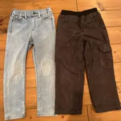 キッズ ロングパンツ 2本セット 長ズボン　110 男の子　ズボンまとめ売り