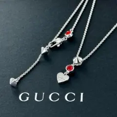GUCCI シルバー ハート ネックレス