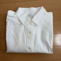 無印良品 コットン長袖シャツ M ホワイト