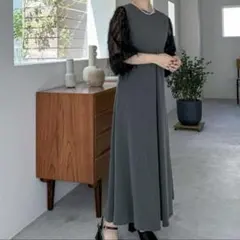 feepur フェピュール オケージョンフリンジシアードッキングタックワンピース