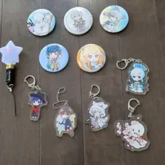 歌い手アクキーと缶バッジ、ミニペンライトまとめ売り