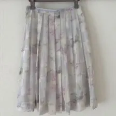 【KarL Park Lane】花柄プリーツスカート 7号 Lサイズのサムネイル