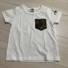 ANAP迷彩ポケット付きホワイトTシャツ