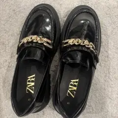 ZARA キッズ　ブラック ローファー 35 新品未使用