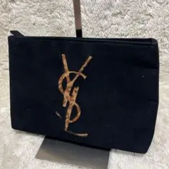 YSL イヴサンローラン　ポーチ　黒　ロゴ　レオパードのサムネイル