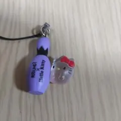 未使用　ハローキティ　ラウンドワン　ストラッピン　平成レトロ　紫