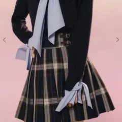 スナイデル SNIDEL プリーツスカショーパン チェック ネイビー サイズ0