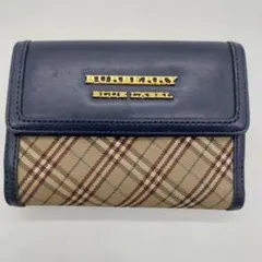 美品　バーバリーブルーレーベル　二つ折り財布　チェックのサムネイル