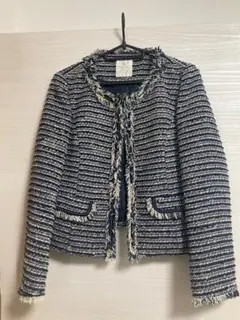 ノーカラーツイードジャケット　AG by aquagirl