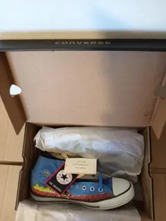 【タグ付き未使用】スーパーマリオ コンバース オールスター 26.5cm 青