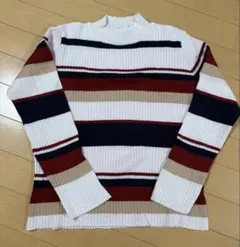 INGNI ハイネック リブニット ボーダー