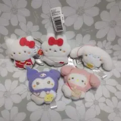 スタジオハヌル　サンリオ　ふわふわマスコット　キティ　マイメロ　クロミ　シナモン