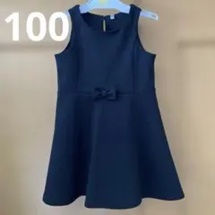 ブラックノースリーブ ワンピース　フォーマル　100cm