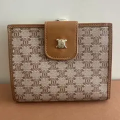 CELINEセリーヌ／二つ折り財布 マカダム柄 がま口　ike
