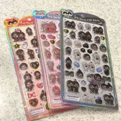 【正規品】モンチッチうるちゅるポップシール 3枚セット ボンボンドロップシール