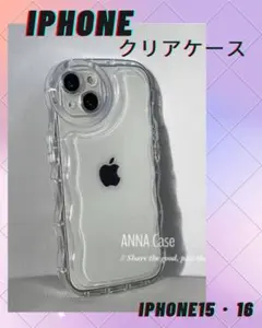 iPhone15 16ケース うねうね アクスタ なみなみ クリア 透明 推し活