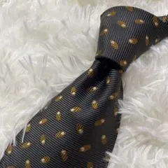 [極美品] ジムトンプソン ネクタイ シルク100% グレー 小紋柄 9.5cm