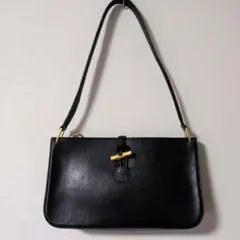 【LONGCHAMP】ロンシャンロゾミニバッグ レザー ブラック 黒 トグル