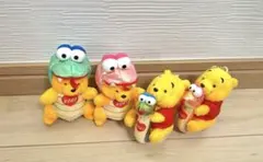 くまのプーさん ぬいぐるみ キーホルダー 4点セット 2001年のサムネイル