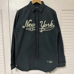 POLO Ralph Lauren ビッグロゴ刺繍シャツ M ニューヨーク 美品