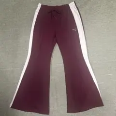 PUMA 赤 フレアパンツ XL トレーニングウェア