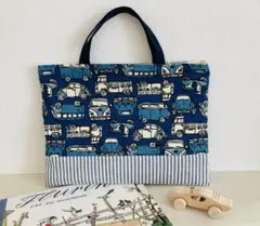 かっこいい車柄　レッスンバッグ 30x40