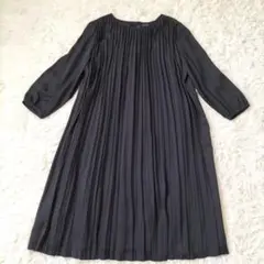 【極美品】23区 クリスタルアムゼン　ウエスト切り替えワンピース　ブラック　38 洗える】クリスタルアムンゼン ウエスト切り替え ワンピース