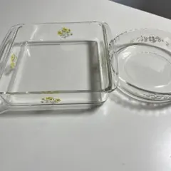 PYREX 昭和レトロ耐熱ガラス容器・皿