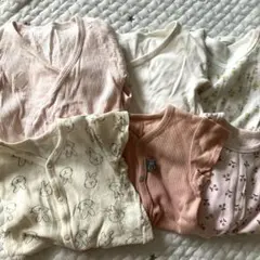 ベビー肌着 ロンパース 長袖・半袖セット 80cm 6着セット売り