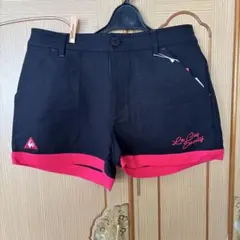 Le Coq Sportif ショートパンツ 黒/ピンク