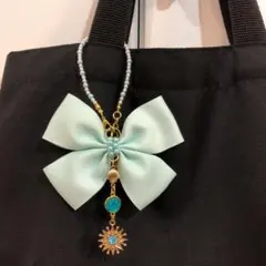 2way リボン バッグチャーム リボンチャーム キーホルダー