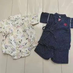 ベビー 浴衣ロンパース&甚平セット 70cm