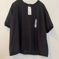 新品⭐︎UNIQLO シアー クルーネックT 半袖 ブラック 【XL】のサムネイル
