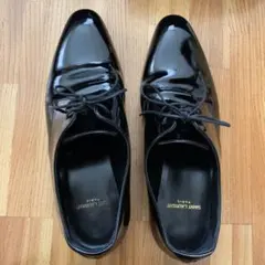 サンローラン　パテント　レースアップシューズ