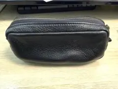 Hoodlum バイク レザーポーチ ETCケース ハンドルポーチ フッドラム