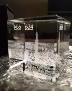 東京スカイツリー　オーナメントキューブ　3Dクリスタル　ガラスレーザー刻印