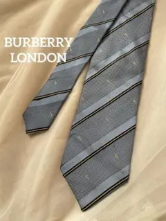 BURBERRY LONDONストライプ ネクタイ ホースロゴ ブルー 青系